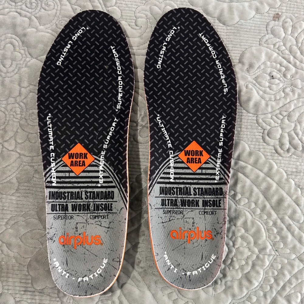 Airplus Ultra Work Insoles Mens Industrial Standard Anti Fatigue Support Inserts